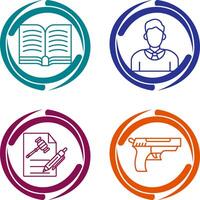 Book and Judge Icon vector