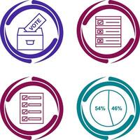 Casting Vote and Ballot Paper Icon vector