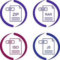 ZIP and RAR Icon vector