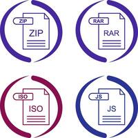 ZIP and RAR Icon vector