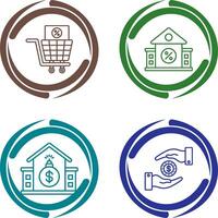 compras impuesto y inmuebles icono vector