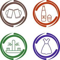 Beers Toasting and Beer Icon vector