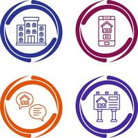 Apartment and Application Icon vector