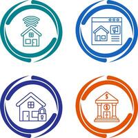 Smart house and Marketing Icon vector