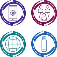 Network Settings and Connected Users Icon vector