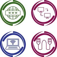 Sharing Systems and World Wide Icon vector