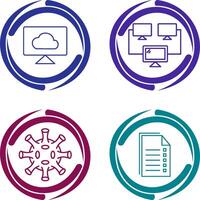 Cloud Systems and Connected Icon vector