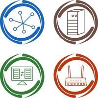 Internet and Server Network Icon vector