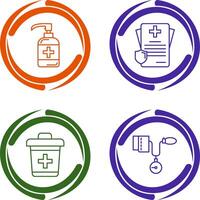 Sanitizer and Receipt Icon vector