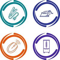 Hair iron and Laundry Icon vector