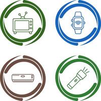 Television and Smart Watch Icon vector