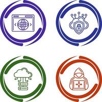 Cloud Security and Website Icon vector