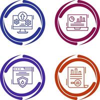 Upload and Dashboard Icon vector