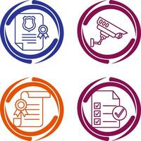 Document and Cctv Icon vector