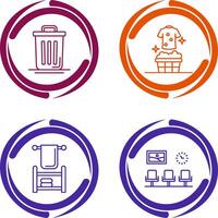 Trash Can and Laundary Icon vector