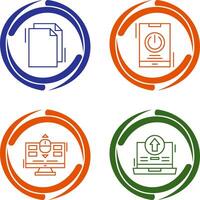 Copy and Power Icon vector