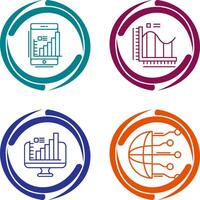 Mobile and Bar Chart Icon vector