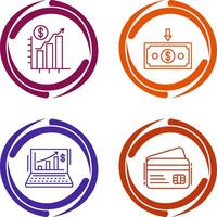 Chart Up and Money Down Icon vector