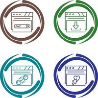 Search Bar and Download Icon vector