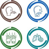 Bad Breath and Throat Cancer Icon vector