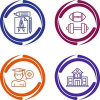 Study Tools and Sport Faculty Icon vector