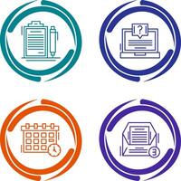 Contract and Question Icon vector