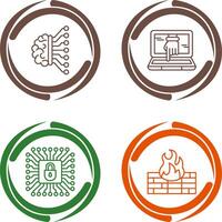 Machine Learning and Hacking Icon vector