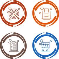 Shopping Bag and Target Icon vector