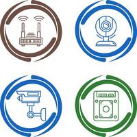 Router and Web Cam Icon vector