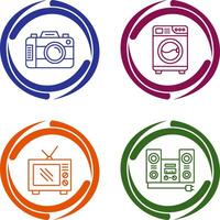 Digital Camera and Washing Icon vector