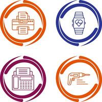 Smartwatch and Printer Icon vector