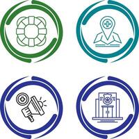 Lifesaver and Location Icon vector