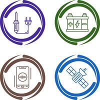 Soldering and Battery Icon vector