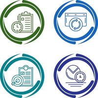 Time Management and Refresh Icon vector