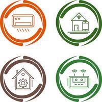 Air Conditioner and Home Automation Icon vector