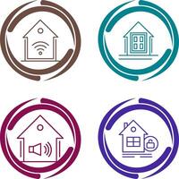 Smart Home and Window Icon vector