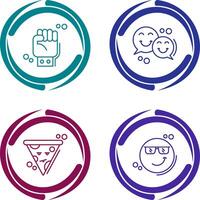 Fist and Chatting Icon vector