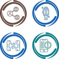 share and smartwatch Icon vector