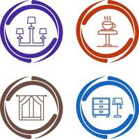 Lamp and Coffee Table Icon vector