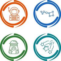 big dipper and astronaut Icon vector