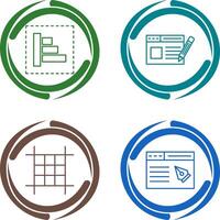 Object Alignment and Web Page Icon vector