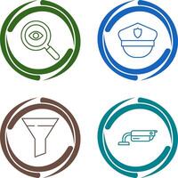 Detective and Police Hat Icon vector