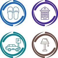 Slippers and Hotel Icon vector