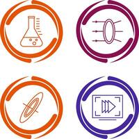 Refraction and beaker Icon vector