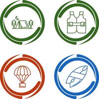 Tent and Life Icon vector