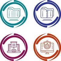 Folder and Compressed Icon vector
