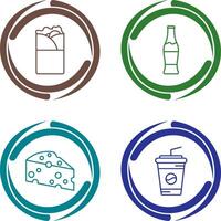 Kebab and Soda Icon vector