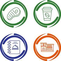 Meat and Coffee Icon vector