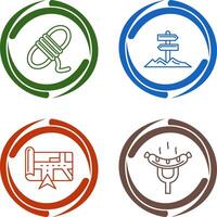 Direction and Rope Icon vector
