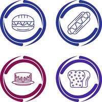 Sandwich and Hotdog Icon vector